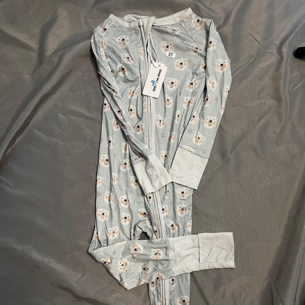 Little One Shop Bamboo Polar Bear Pajamas